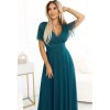 Tmavozelené dlhé šaty NASTIA