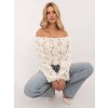 Smotanová dámska kvetinová blúzka s odhalenými ramenami (Veľkosť ONE SIZE)