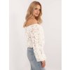 Smotanová dámska kvetinová blúzka s odhalenými ramenami (Veľkosť ONE SIZE)