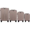 Tmavobéžová 4dielna sada škrupinových kufrov SWAN (Veľkosť Sada kufrov)