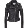 Krátka dámska čierna koženková bunda