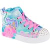 Modro-ružové dievčenské svietiace tenisky Skechers Seashell Magic - Mermaid Sea