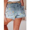 Dámske modré džínsové kraťase STARSHINE s farebnými hviezdičkami STARSHINE