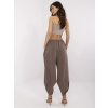 Hnedé dámske nohavice s vreckami