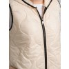 Svetlobéžová ľaká dámska vesta s kapucňou