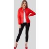 Červená dámska prešívaná prechodová bunda