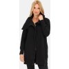 Čierny dámsky pletený kabát na zips