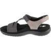 Sivo-čierne dámske sandále s pásikmi Rieker Sandals