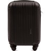Čierny škrupinový cestovný kufor FLAMINGO veľ. S
