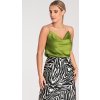 Zelený dámsky top s lesklými ramienkami