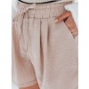 Béžové dámske látkové šortky so zaväzovaním RELAX TIME