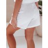 Biele dámske látkové šortky so zaväzovaním RELAX TIME