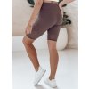 Tmavohnedé dámske biker shorts s vysokým pásom BIKELINE