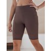 Tmavohnedé dámske biker shorts s vysokým pásom BIKELINE