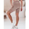 Béžové dámske biker shorts s vysokým pásom BIKELINE