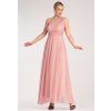 Ružové dámske dlhé šaty so širokým ramienkom