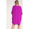 Fuchsiové dámske voľné asymetrické šaty