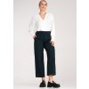 Tmavomodré dámske elegantné rovné nohavice
