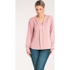 Ružová dámska elegantná saténová blúzka