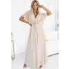Béžové maxi šaty