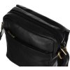 Peterson Čierna pánska kožená messenger taška