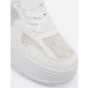 Biele dámske sneakersy s čipkou