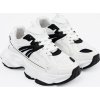 Bielo-čierne dámske sneakersy na hrubej podrážke