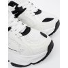 Bielo-čierne dámske sneakersy na hrubej podrážke