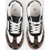 Dámske čierno-biele sneakersy s leopardími vsadkami