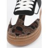 Dámske čierno-biele sneakersy s leopardími vsadkami