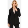 Čierne dámske sako s viskózou
