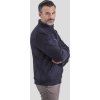 Tmavomodrá pánska semišová bunda so zapínaním na zips