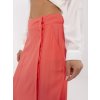 Koralová dámska viskózová midi sukňa