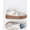 Bielo-sivé dámske sneakersy so zlatými vsadkami