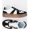 Čierno-biele dámske sneakersy