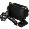 Rovicky čierna dvojitá messenger taška s prídavnou peňaženkou