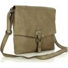 MARCO MAZZINI Kožená crossbody kabelka - béžová (Veľkosť ONE SIZE)