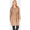Svetlohnedý dámsky dvojradový kabát