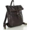 MARCO MAZZINI Tmavohnedý dámsky kožený batoh (Veľkosť ONE SIZE)