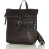 MARCO MAZZINI Tmavohnedý dámsky kožený batoh (Veľkosť ONE SIZE)