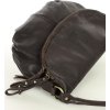 MARCO MAZZINI Tmavohnedá dámska veľká kožená crossbody kabelka (Veľkosť ONE SIZE)