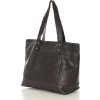 MARCO MAZZINI Čokoládovo hnedá dámska kožená shopper kabelka s priehradkami (Veľkosť ONE SIZE)