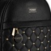Peterson Módny čierny prešívaný dámsky batoh so zlatým kovaním (Veľkosť ONE SIZE)
