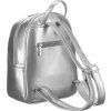Peterson Módny strieborný prešívaný dámsky batoh so strieborným kovaním