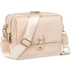 Peterson Béžová dámska crossbody kabelka s dvoma popruhmi