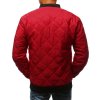 Pánska prešívaná červená bomber bunda