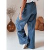 Tmavomodré dámske džínsové nohavice DENIMJOY s elastickým pásom