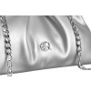 Rovicky Strieborná dámska listová kabelka na retiazke
