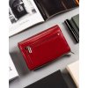 Peterson Stredná dámska červená dámska kožená peňaženka Y336