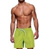 Limetkové pánske plavecké kraťase s vreckami